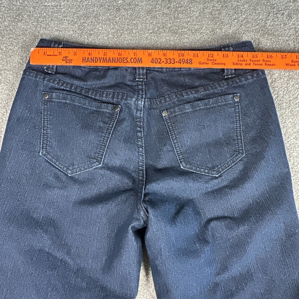 CJ Banks Women Denim Mod Curvy Fit Capri Petite Woman 6P Jeans A1705‎ embroidery - Picture 10 of 14